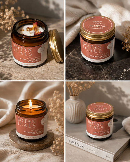 Botanicals Mini Soy Candle - Hibiscus & Lime