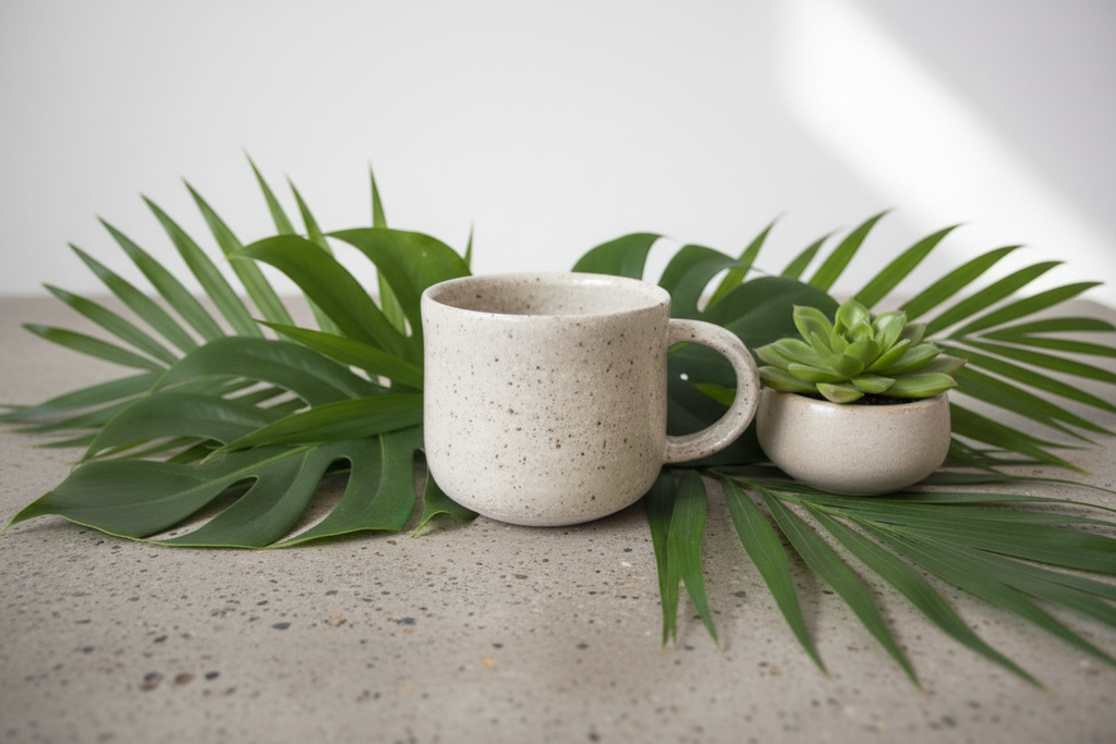 Concrete and Greenery Mug